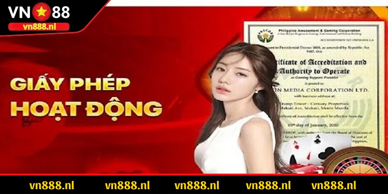 Giấy phép hoạt động VN88 cam kết chất lượng